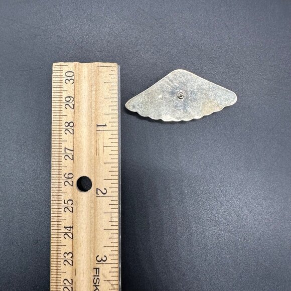 Vintage Sterling Silver Seashell Fan Earrings 925 Nautical Beach Jewelry Hollow - Picture 8 of 8